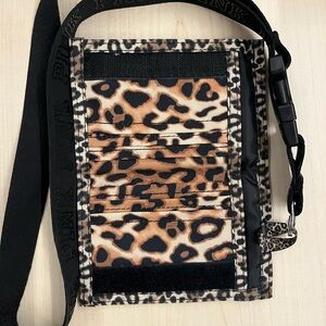 Leopard Print Card Holder with Strap (PINK)